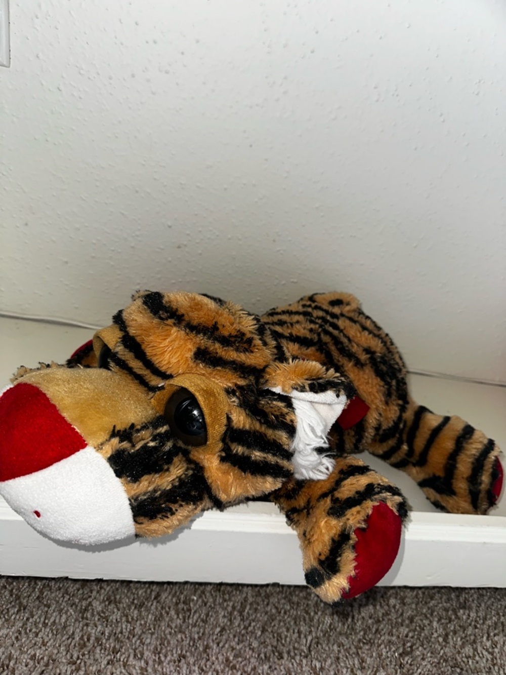 Plush Tiger Stuffed Animal Toy - Brown & Red